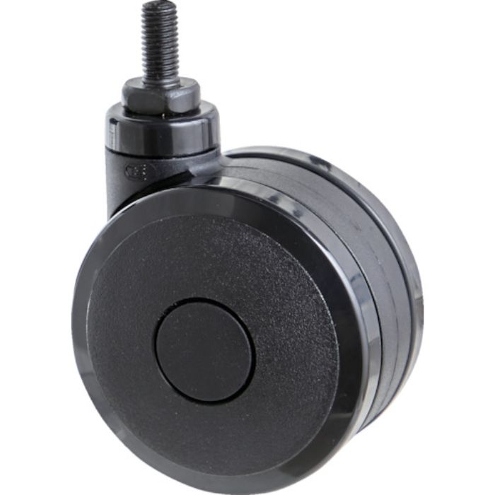TRUSCO ねじ込み双輪キャスター エラストマ-車輪 自在 Φ75 M12 ブラック(Tcode:2572172)