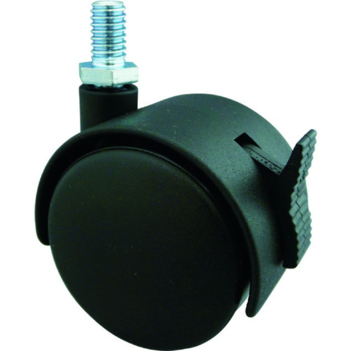 TRUSCO ねじ込み双輪キャスター ナイロン車輪 自在ST付 Φ50 UNC3/8(Tcode:1605368)