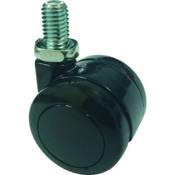 TRUSCO ねじ込み双輪キャスター ナイロン車輪 自在 Φ40 M8(Tcode:2068612)