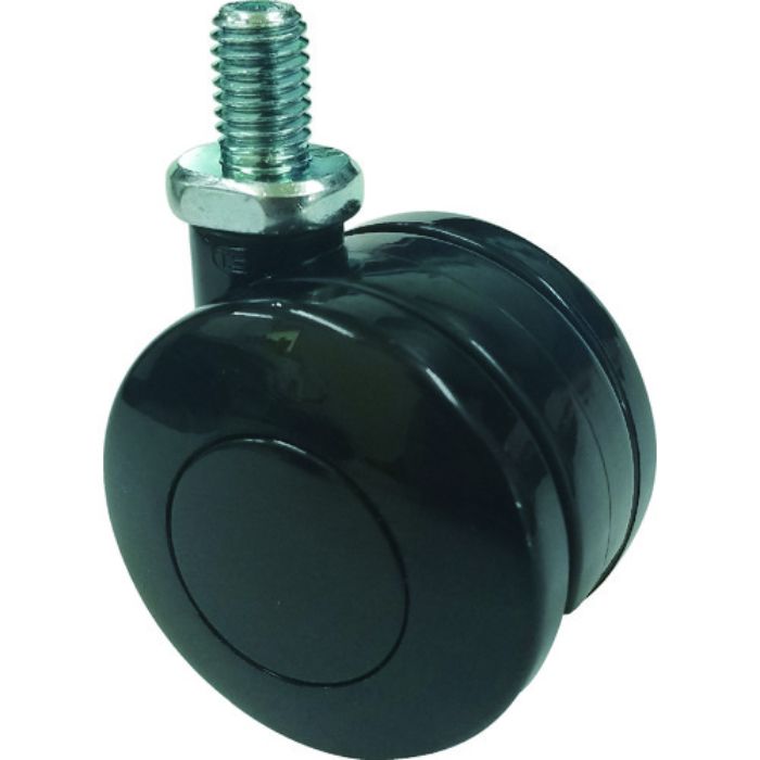 TRUSCO ねじ込み双輪キャスター ナイロン車輪 自在 Φ50 M10(Tcode:2068613)