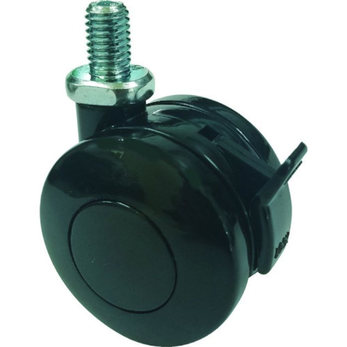 TRUSCO ねじ込み双輪キャスター ナイロン車輪 自在ストッパー付 Φ50 M10(Tcode:2068619)