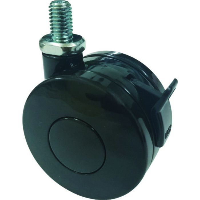 TRUSCO ねじ込み双輪キャスター ナイロン車輪 自在ストッパー付 Φ60 M8(Tcode:2068622)