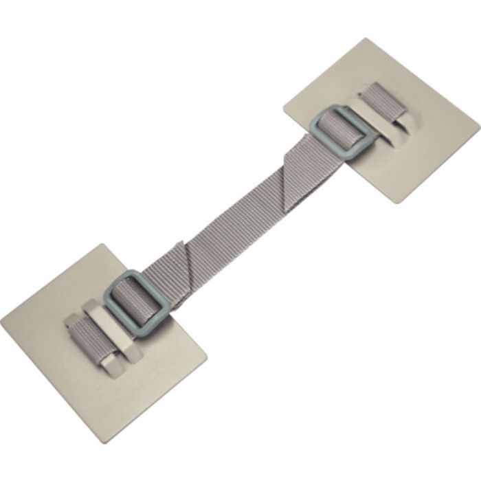 ティーエフサービス 家具・キャビネット転倒防止粘着金具 ティープレートベルトタイプ(グレー)2個入り 耐荷重約360kg(2個使用時)(Tcode:4321992)