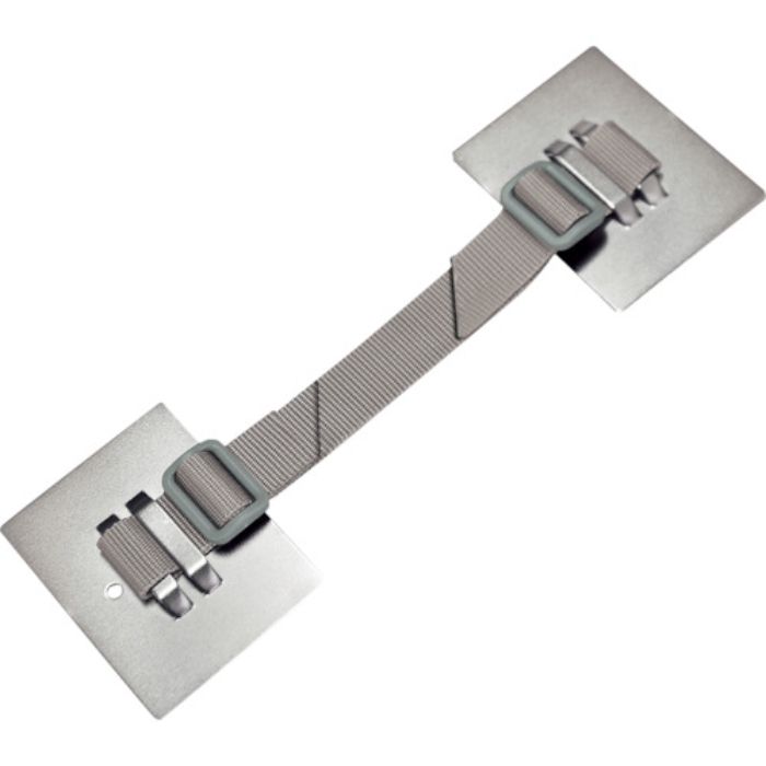 ティーエフサービス 家具・キャビネット転倒防止粘着金具 ティープレートベルトタイプ(メタリック)2個入り 耐荷重約360kg(2個使用時)(Tcode:4321991)