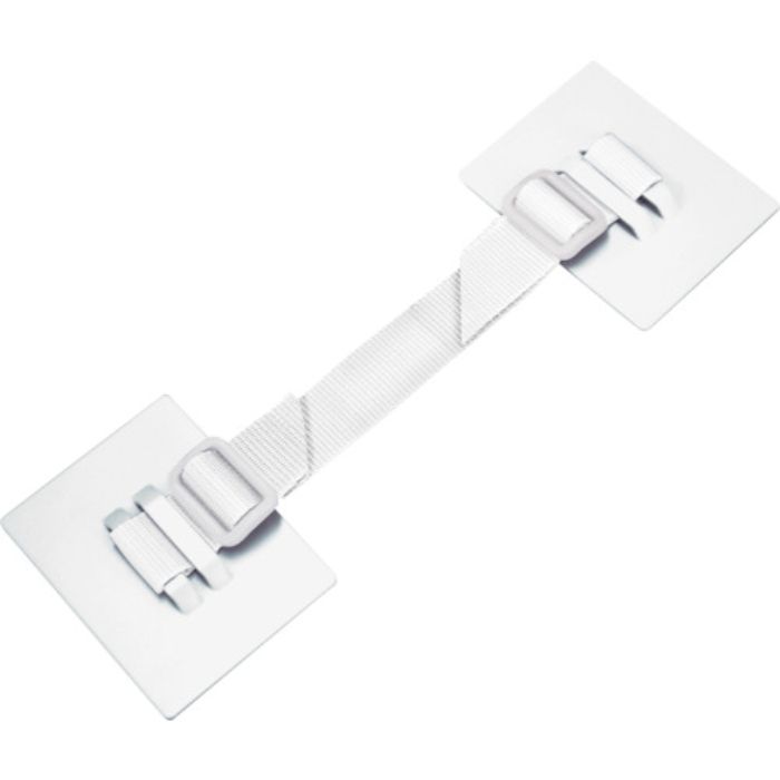 ティーエフサービス 家具・キャビネット転倒防止粘着金具 ティープレートベルトタイプ(ホワイト)2個入り 耐荷重約360kg(2個使用時)(Tcode:4321990)