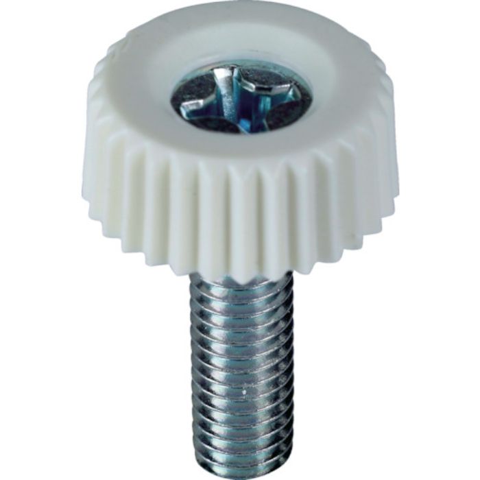 TRUSCO 十字穴付化粧ビス M6×20 白(10個入)(Tcode:3701534)