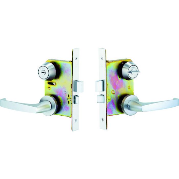 MIWA 木製ドア用レバーハンドル錠 WLA20-1 シリンダーU9バックセット51mmケース深さ72mm扉厚33〜42mm(Tcode:4497627)