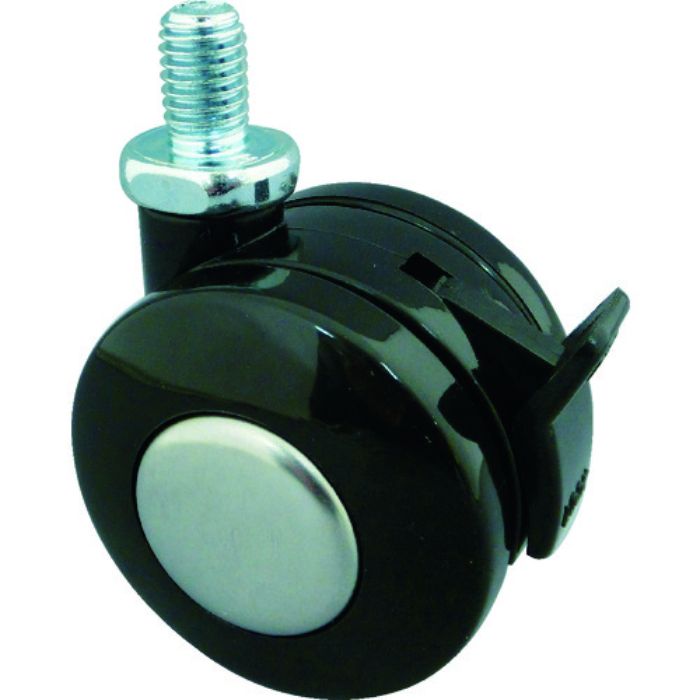 トーシン ねじ込み双輪キャスター 50径 自在ストッパー付 ボルトM8X1.25(Tcode:4041160)
