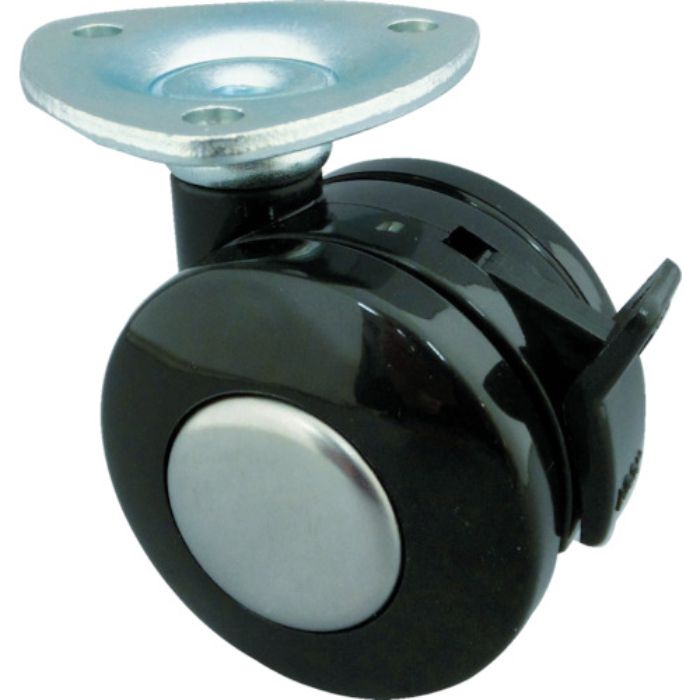 トーシン プレート式双輪キャスター 50径 自在ストッパー付(Tcode:4041178)