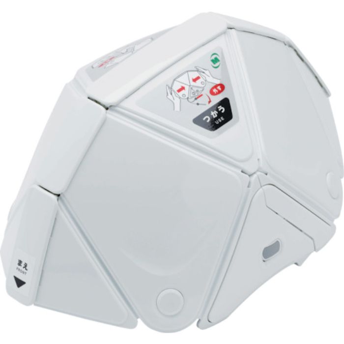 ミドリ安全 防災用折りたたみヘルメット フラットメット2 TSC-10N ホワイト(Tcode:3238346)