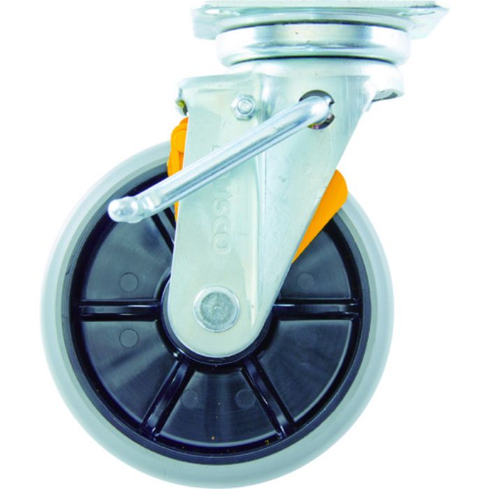 TRUSCO かご車用 左ブレーキサインプレート ウレタン自在車 150Φ(Tcode:1164655)