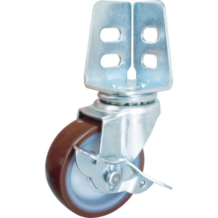 TRUSCO アングル式ウレタンキャスター 自在S付き Φ100(Tcode:3630671)