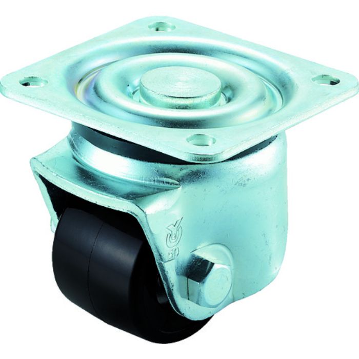 ユーエイ プレート式 自在 低床キャスター フェノール 車輪径50mm  Hタイプ UHG型 取付寸法64×64(Tcode:2833476)