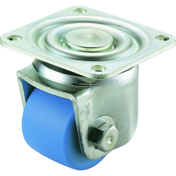 ユーエイ プレート式 自在 低床キャスター モノマーキャストナイロン 車輪径65mm  Hタイプ UHG型 取付寸法78×78(Tcode:2833522)