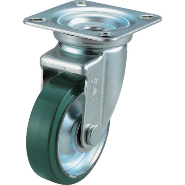 ユーエイ プレート式 自在 キャスター ウレタン 車輪径130mm  Jタイプ J型 取付寸法82×82(75×75)(Tcode:2963361)