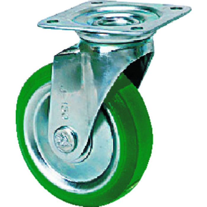 シシク スタンダードプレスキャスター ウレタン車輪 自在 75径(Tcode:1372882)