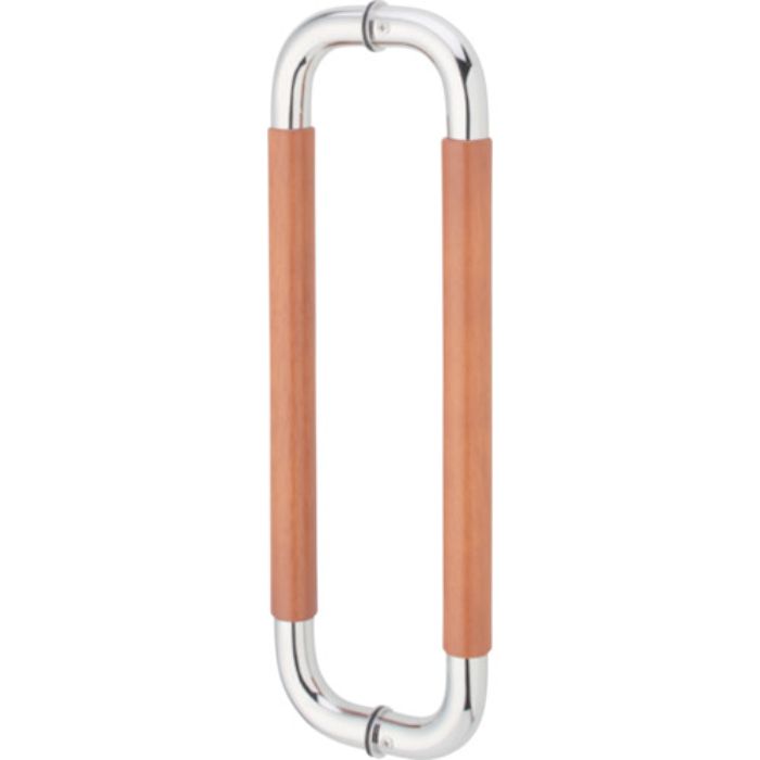 MK ナチュラルO型ハンドル 30ΦX450mm 鏡面クローム ミディアムオーク(Tcode:1319519)