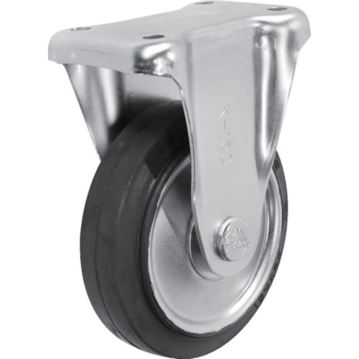 シシク スタンダードプレスキャスター ゴム車輪 固定 150径(Tcode:5049237)