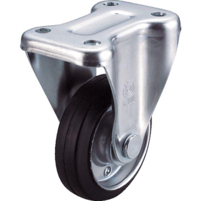 ユーエイ プレート式 固定 キャスター ゴム 車輪径150mm  Jタイプ K型 取付寸法100×56(Tcode:2963787)