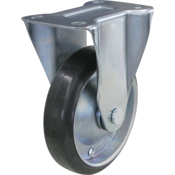 ユーエイ プレート式 固定 キャスター ゴム 車輪径150mm  Jタイプ K2型 取付寸法80×80(75×75)(Tcode:3798143)