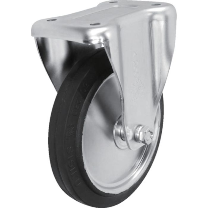 シシク スタンダードプレスキャスター ゴム車輪 固定 250径(Tcode:1373005)