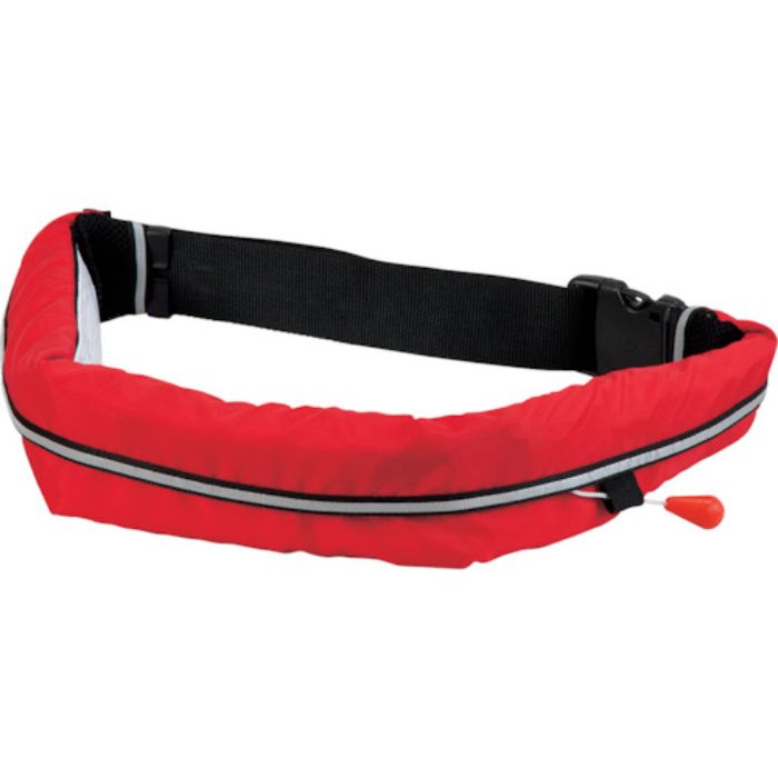 オーシャンライフ 手動膨張式ウエストタイプ 小型船舶用ライフジャケット レッド TYPE A(Tcode:3776507)