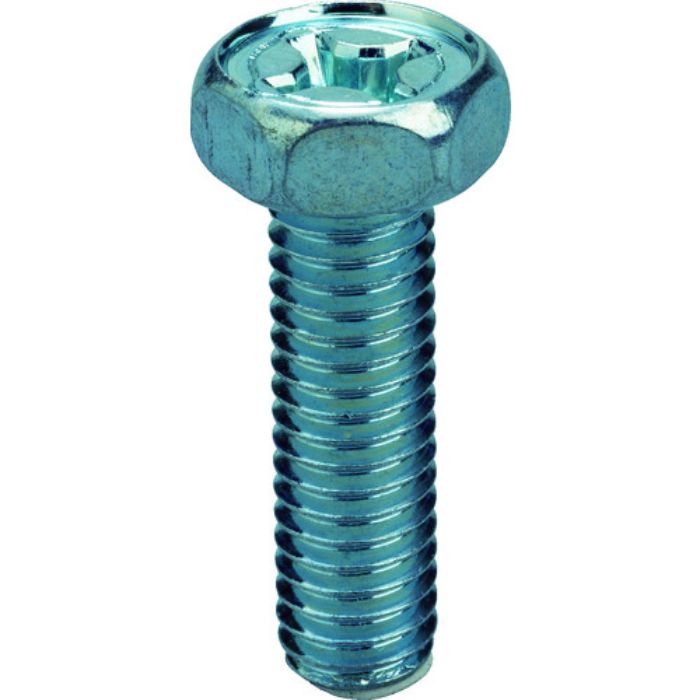 TRUSCO 十字穴付六角アプセットボルト 三価白 M6×25 22本入 (Tcode:1157709)