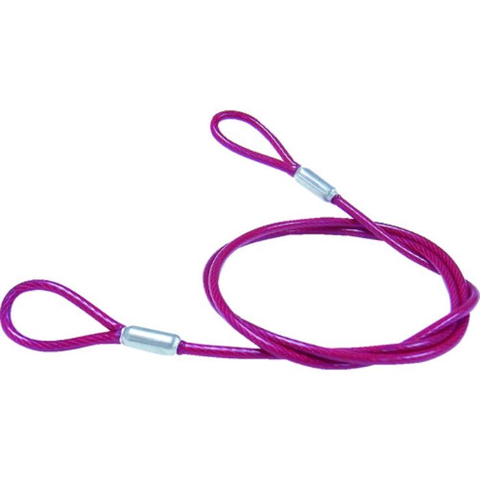 ニッサチェイン 鉄製カットワイヤー アルミカシメ 赤PVCコーティング 3(4.3)X1040mm(Tcode:1264625)