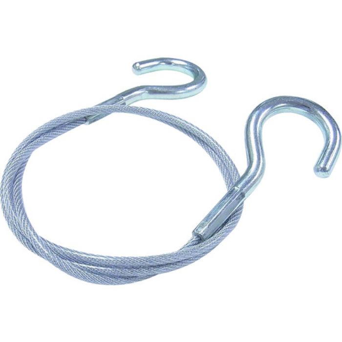 ニッサチェイン 鉄製カットワイヤー 両側フック付き 透明PVCコーティング 3(4.3)X1065mm(Tcode:1283933)