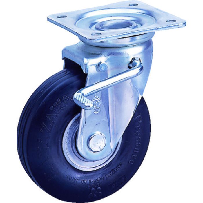 カナツー ゼロプレッシャータイヤ 自在金具S付 許容荷重85kgf 車輪径D156mm(Tcode:8287550)