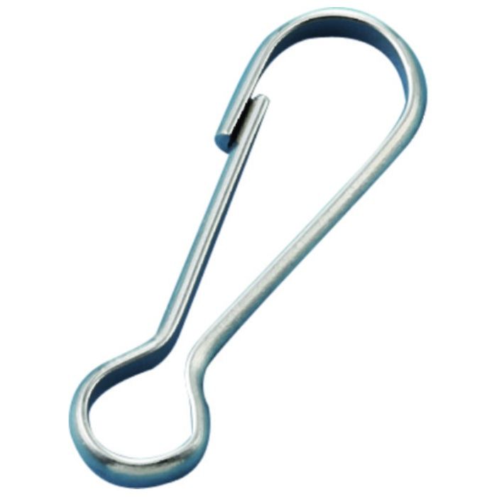 緑十字　スナップ(ナスカンフック)　金具06　11×34mm　10個組　スチール製