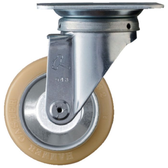 ハンマー　自在式ウレタン車輪(ローラーベアリング)100mm