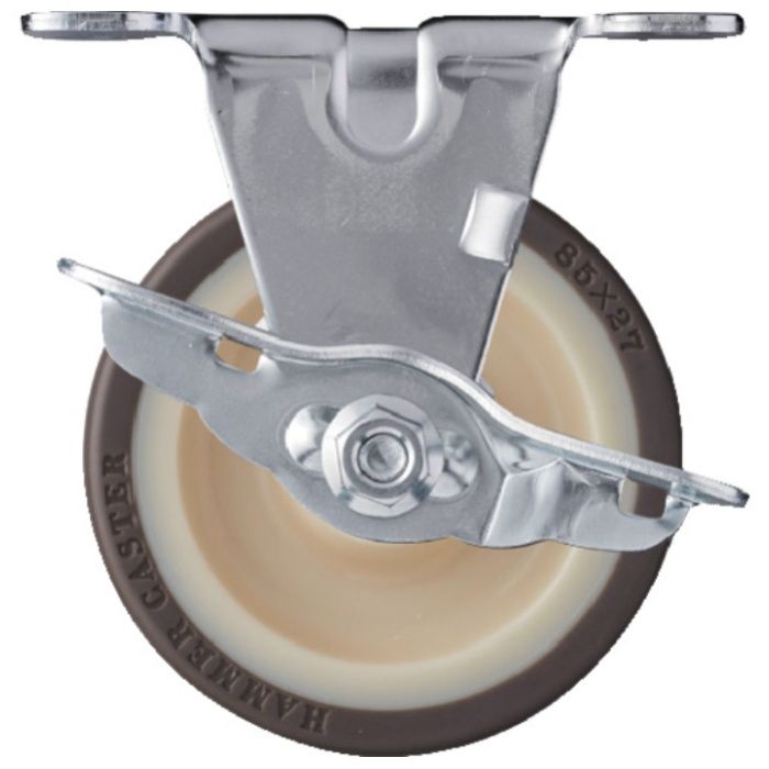 ハンマー　Eシリーズ固定式ウレタン車輪(ナイロンホイール・ベアリング)85mm　SP付