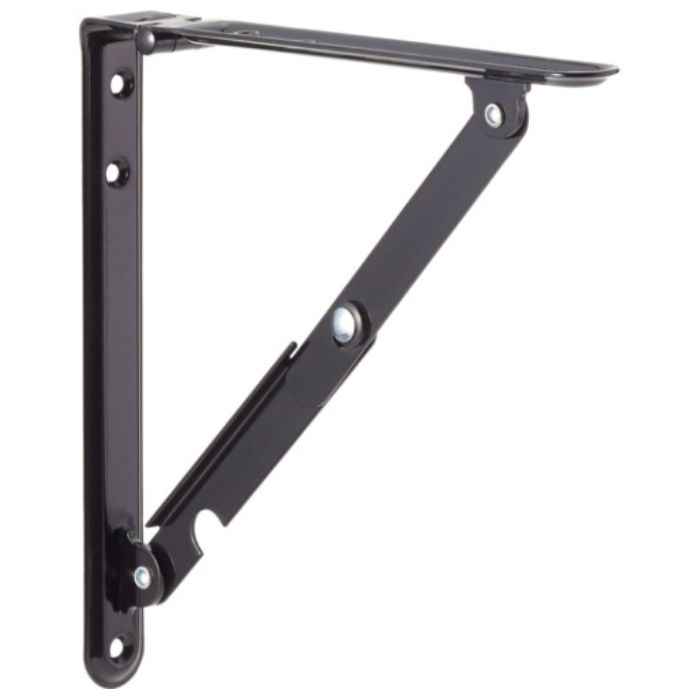 TANNER　折りたたみ棚受け　200mm　黒