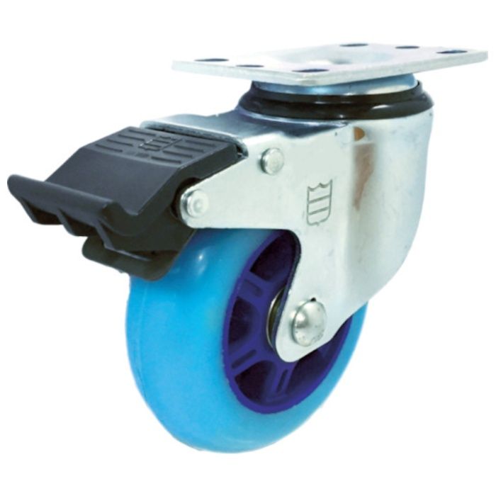 SAMSONG　高弾性ウレタンキャスター　自在ストッパー付　PU車　76mm