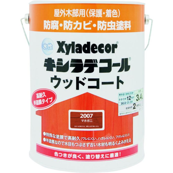 KANSAI 水性XDウッドコートS マホガニ 3.4L(Tcode:1528848)