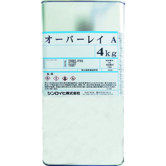 シンロイヒ 蓄光塗料 オーバーレイA 4kg クリヤー(Tcode:8186484)