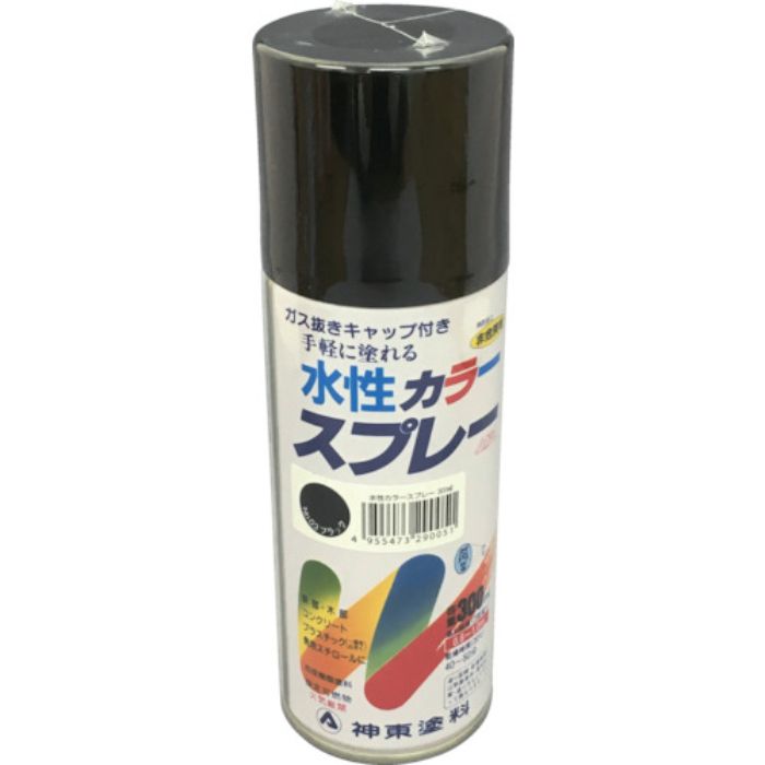 シントー 水性カラースプレー ブラック 300ML(Tcode:4797957)