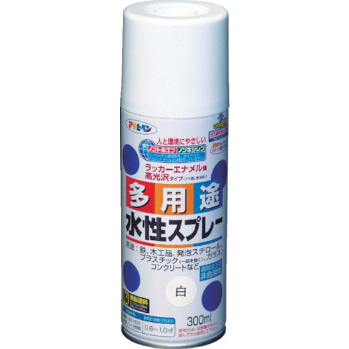 アサヒペン 水性多用途スプレー 300ML 白(Tcode:4450701)