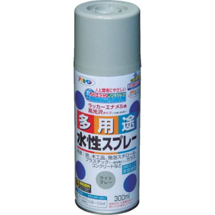 アサヒペン 水性多用途スプレー 300ML ライトグレー(Tcode:4450710)