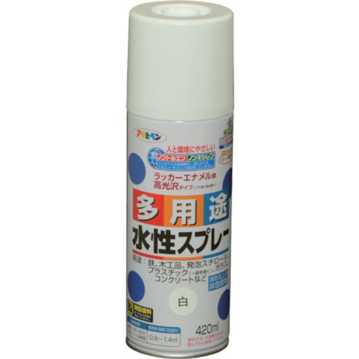 アサヒペン 水性多用途スプレー 420ML 白(Tcode:8249108)