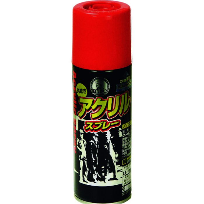 アサヒペン BIGPRO アクリルスプレー 300ML 赤(Tcode:1463618)