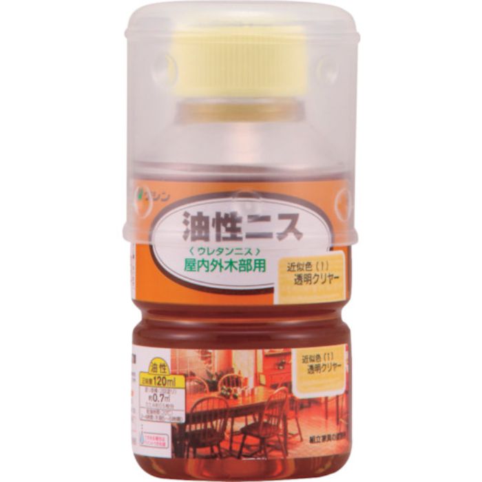 和信ペイント 油性ニス 透明クリヤー  120ml(Tcode:5316635)