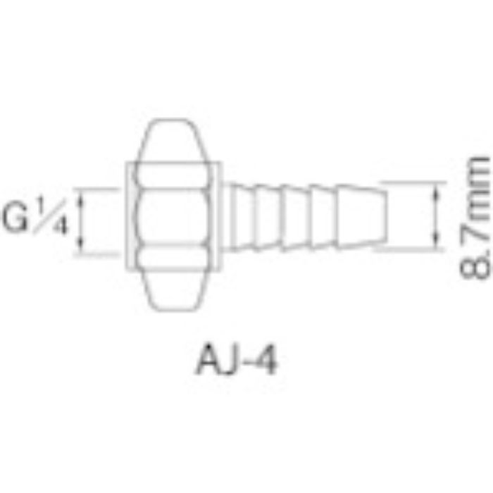 アネスト岩田 エアー用継手 ホースG1/4×8.7mm竹の子(Tcode:2836297)