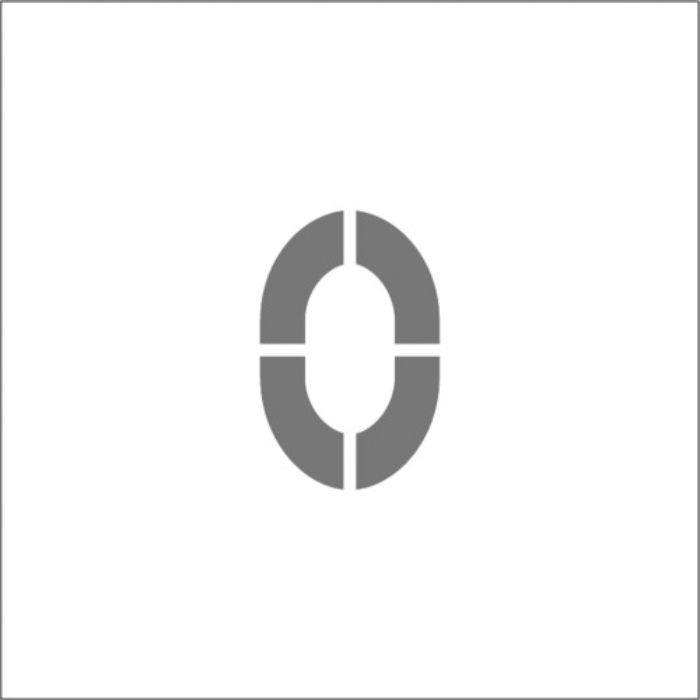 IM ステンシル マグネット 0 文字サイズ50×40mm(Tcode:8364169)