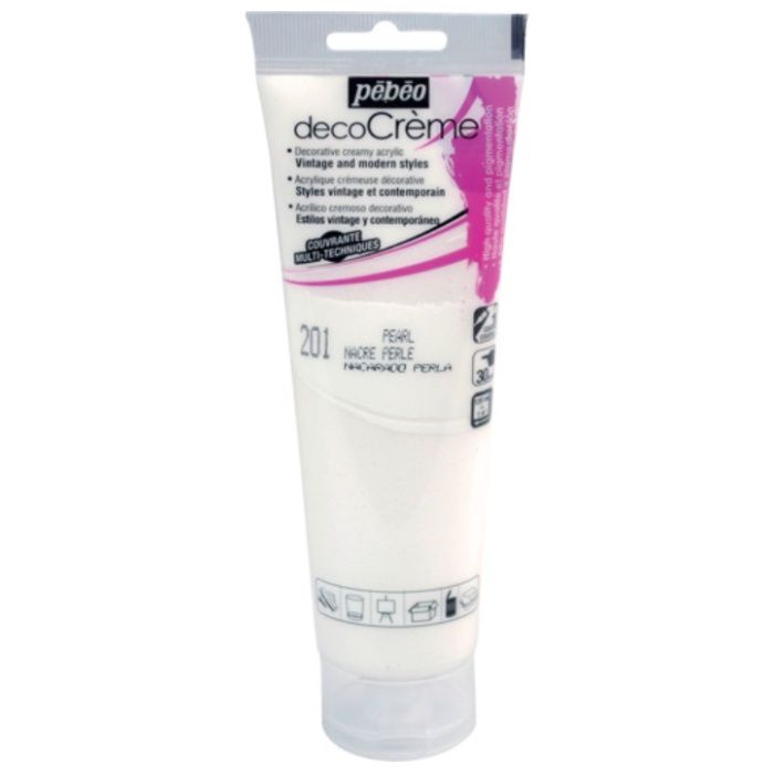 Pebeo　デコクリーム　120ml　パール色　パール