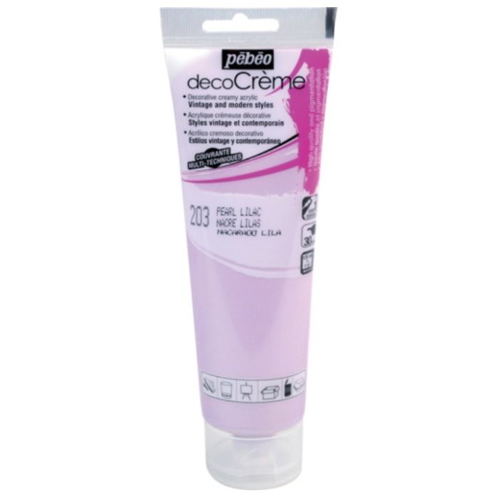 Pebeo　デコクリーム　120ml　パール色　ライラック