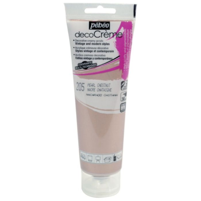 Pebeo　デコクリーム　120ml　パール色　チェスナット