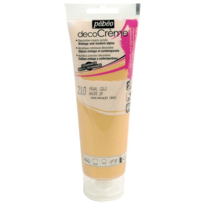 Pebeo　デコクリーム　120ml　パール色　ゴールド
