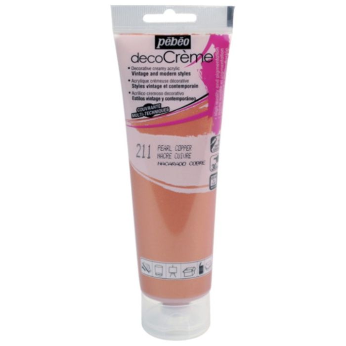 Pebeo　デコクリーム　120ml　パール色　コッパー